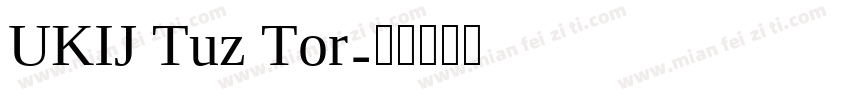 UKIJ Tuz Tor字体转换